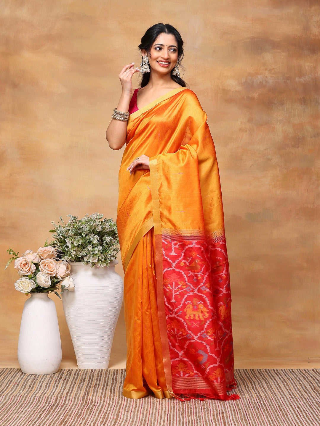 Woven Design Tussar Silk Saree