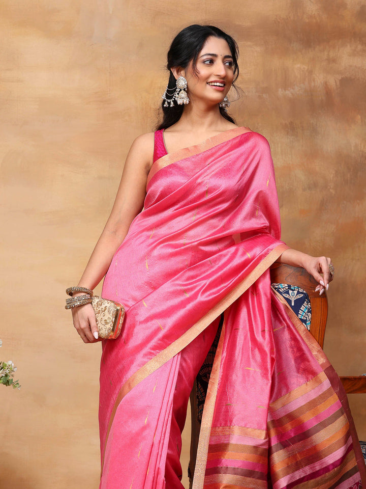 Woven Design Tussar Silk Saree
