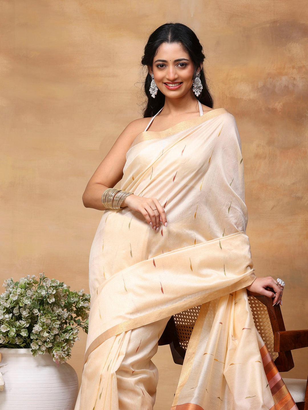 Woven Design Tussar Silk Saree