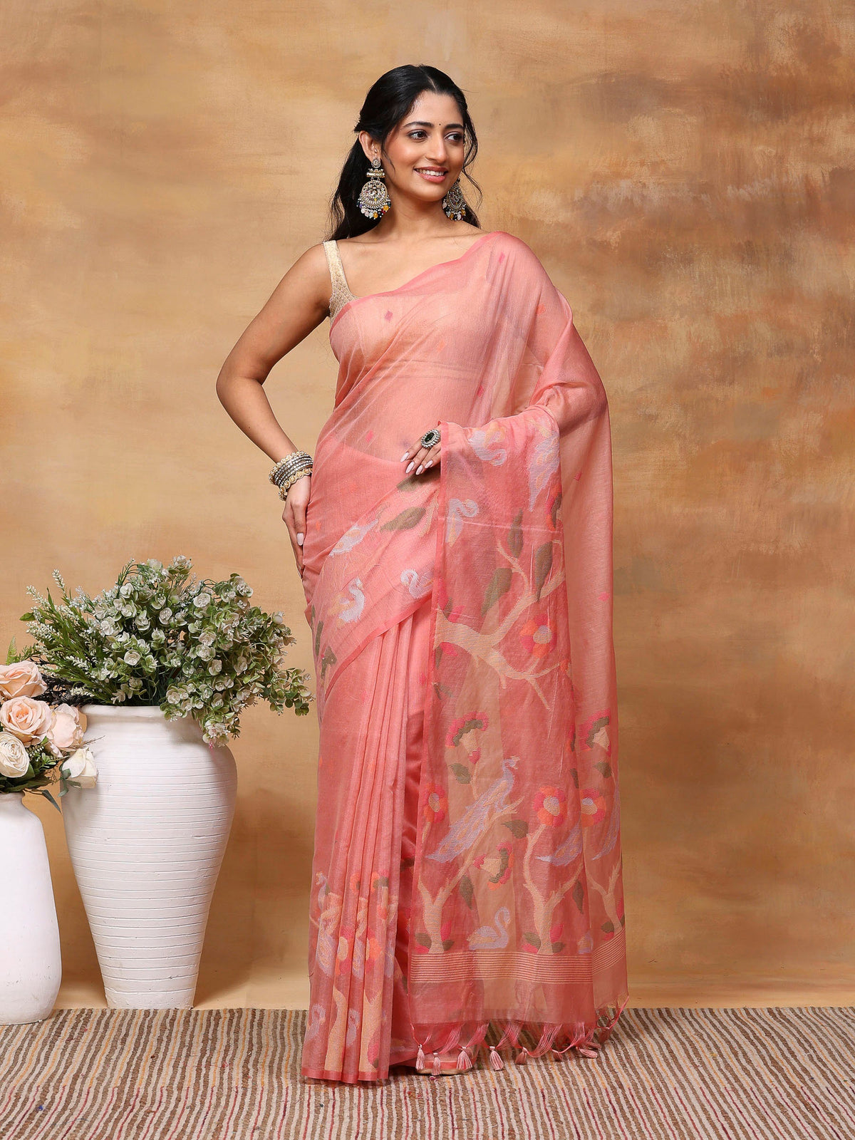 Woven Design Tussar Silk Saree