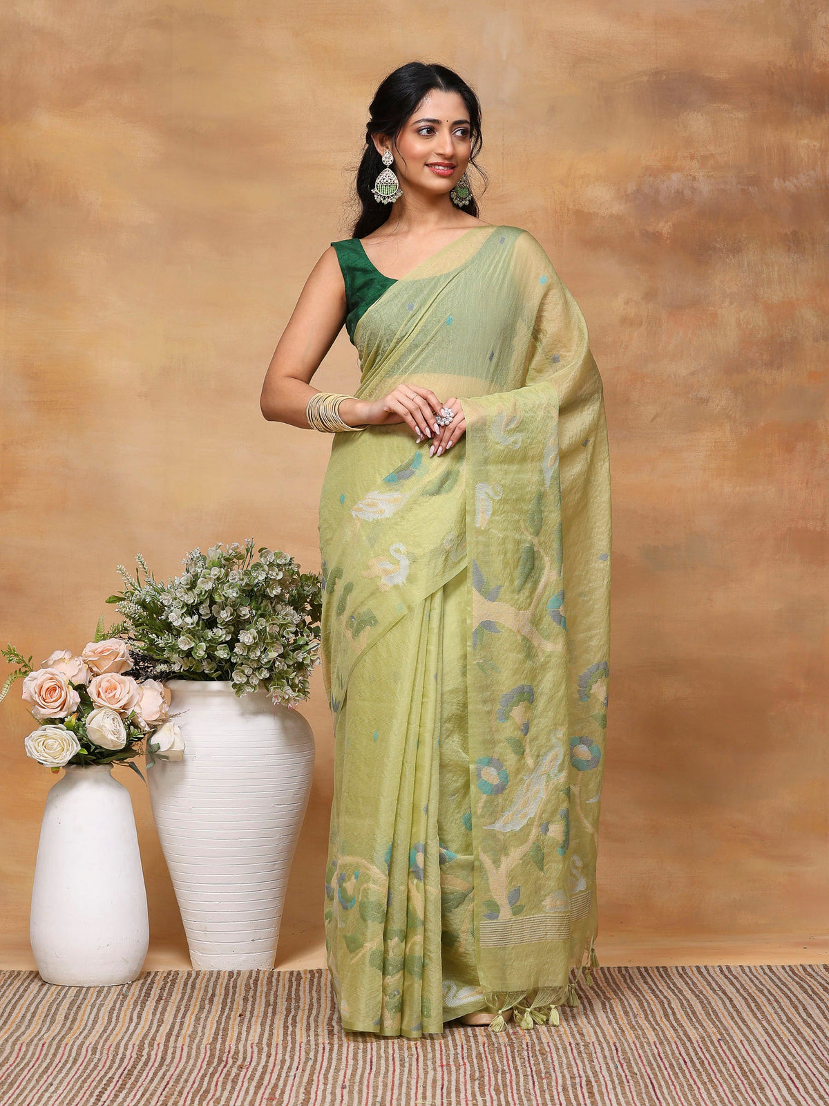 Woven Design Tussar Silk Saree
