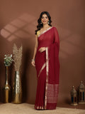 Magenta Zari Work Chiffon Saree