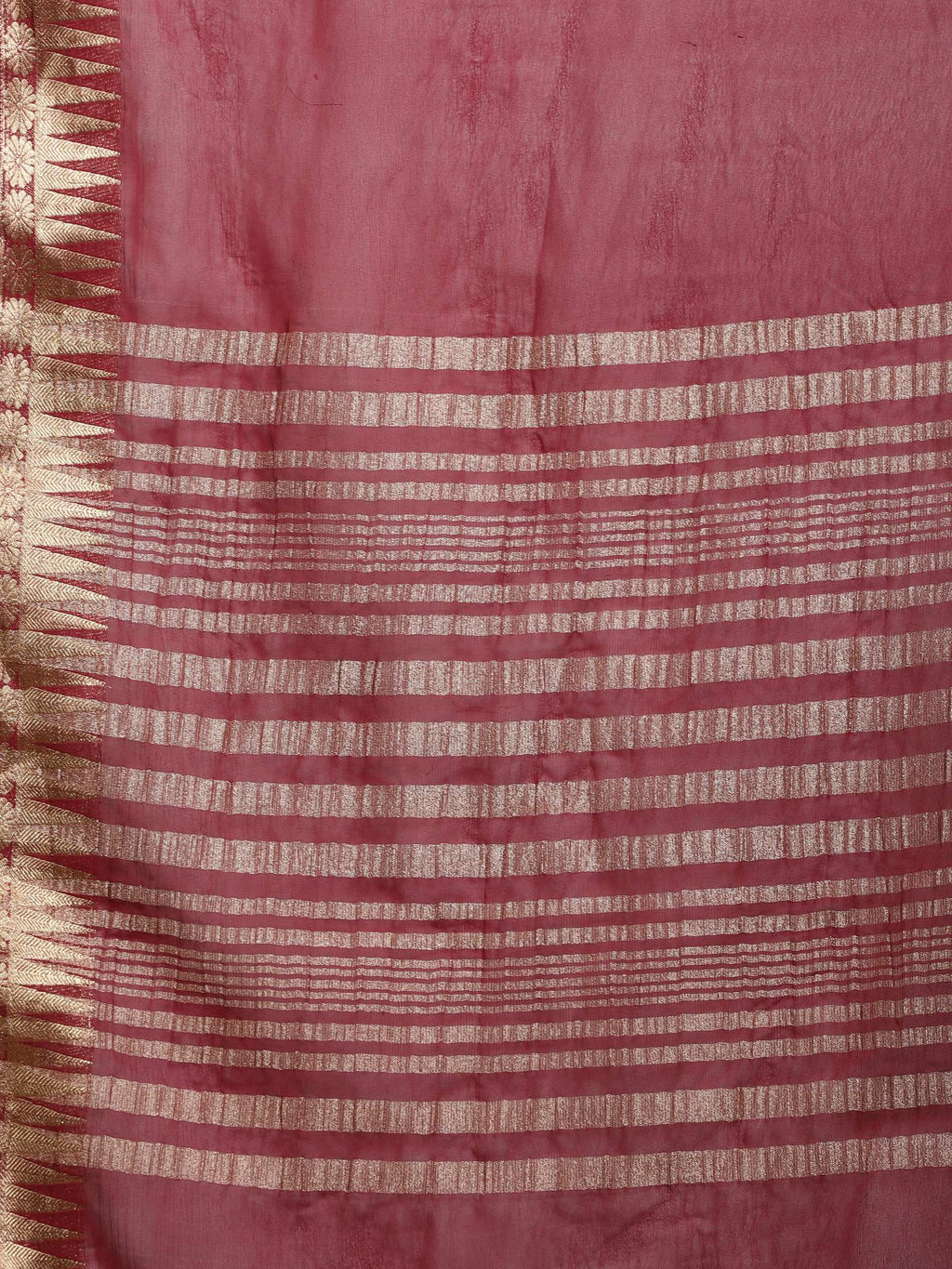 Magenta Zari Work Chiffon Saree