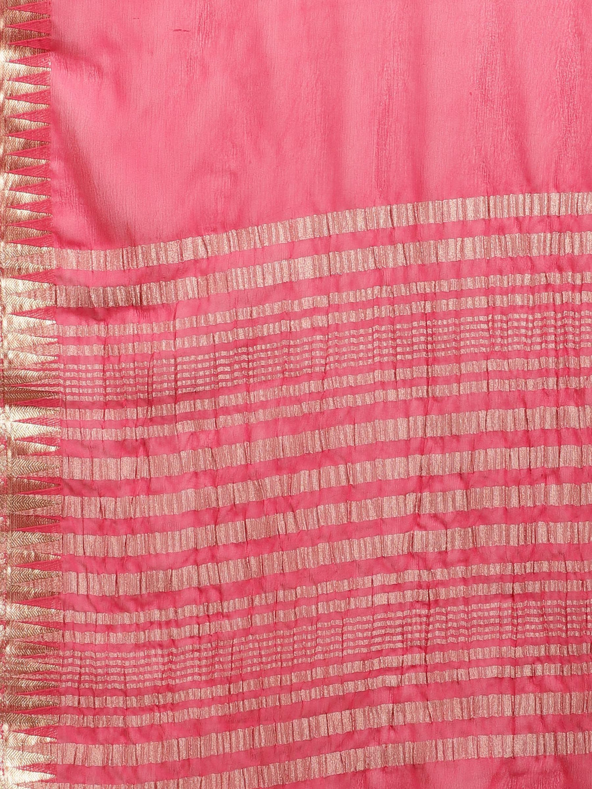 Rani Zari Work Chiffon Saree