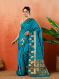 Firozee Zari Booti Art Silk Saree