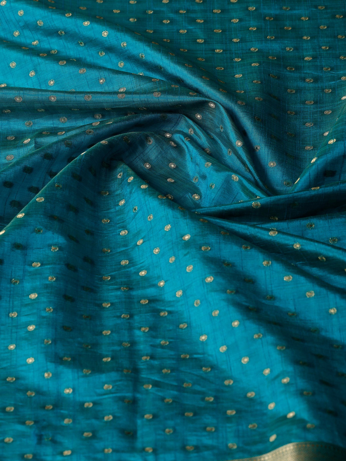 Firozee Zari Booti Art Silk Saree