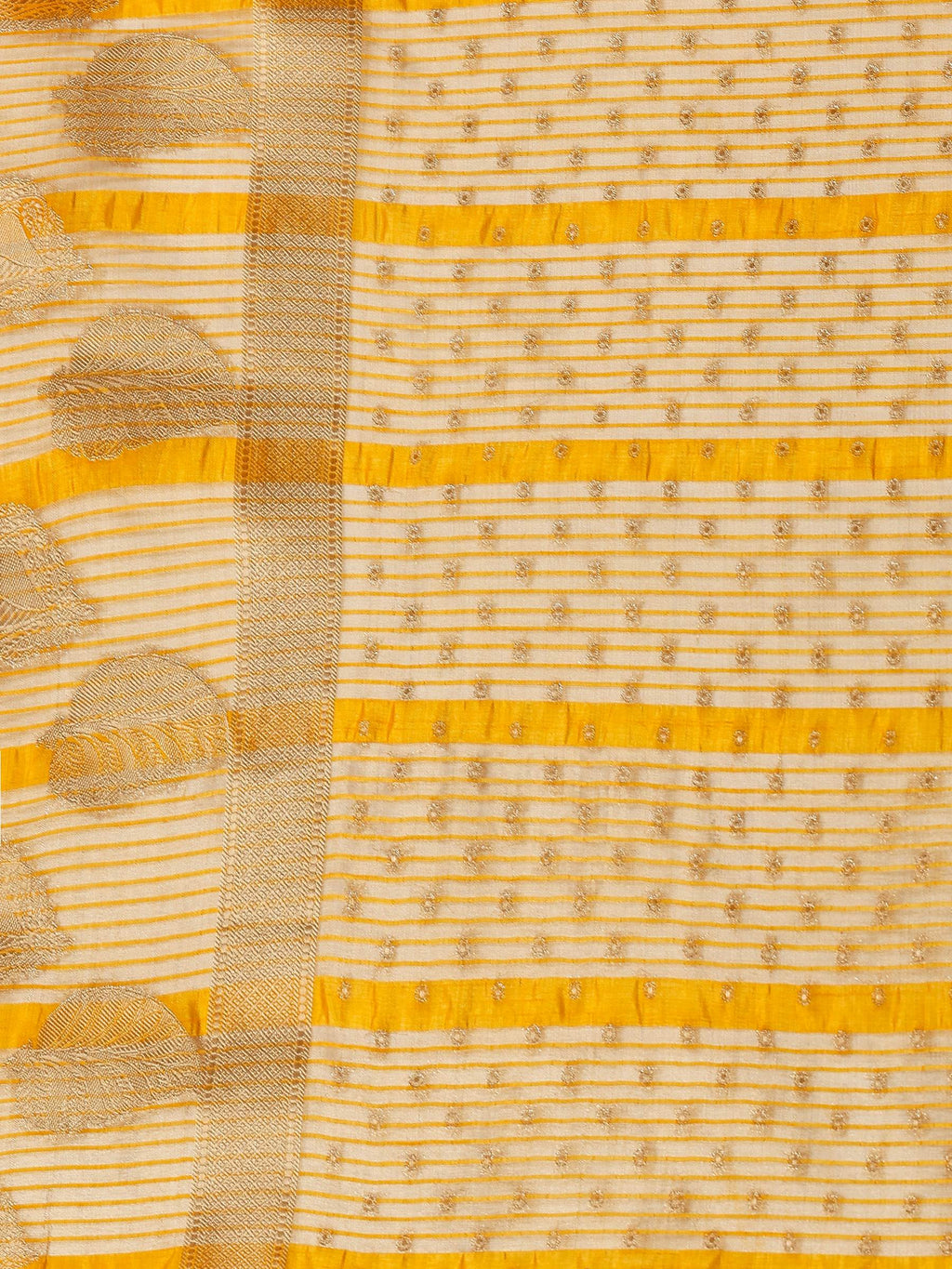 Mustard Zari Booti Art Silk Saree
