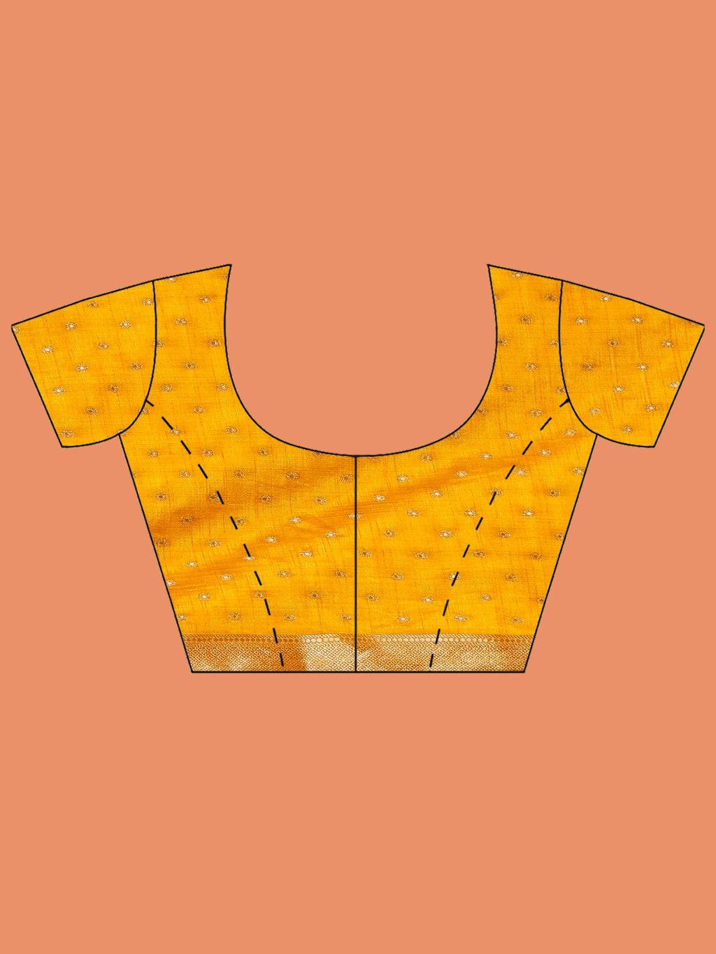Mustard Zari Booti Art Silk Saree