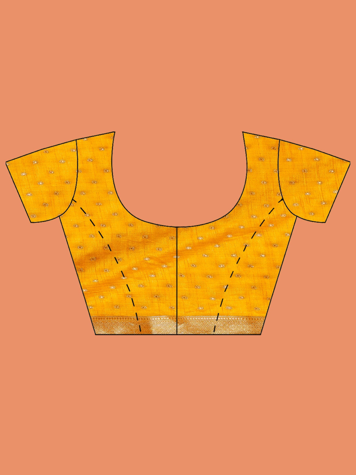 Mustard Zari Booti Art Silk Saree