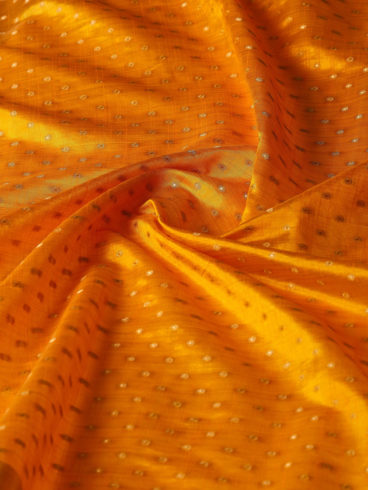 Mustard Zari Booti Art Silk Saree