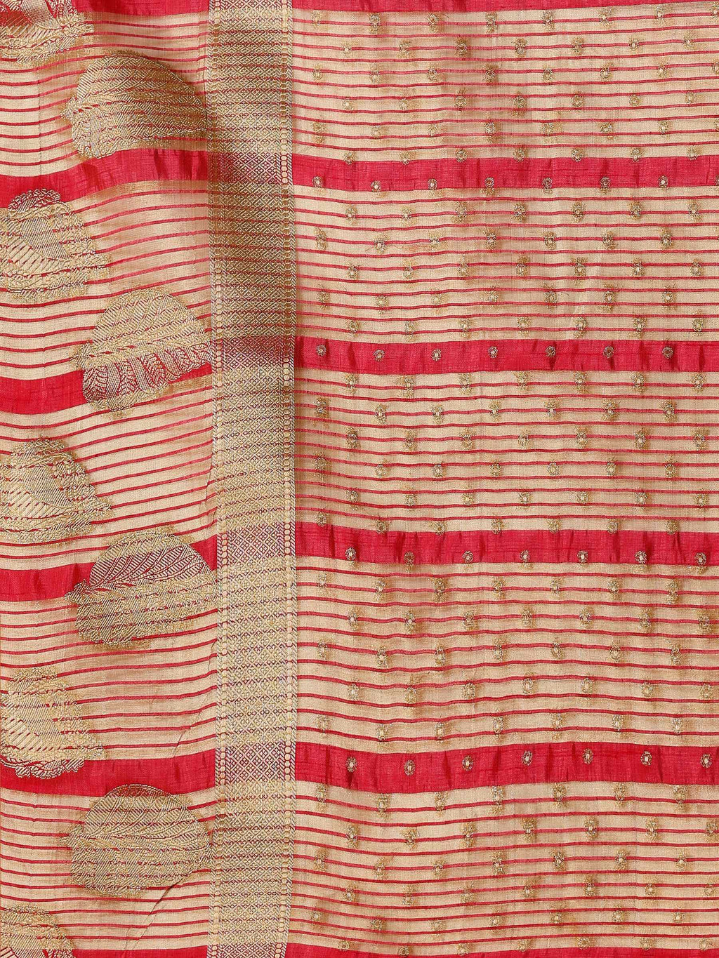 Pink Zari Booti Art Silk Saree