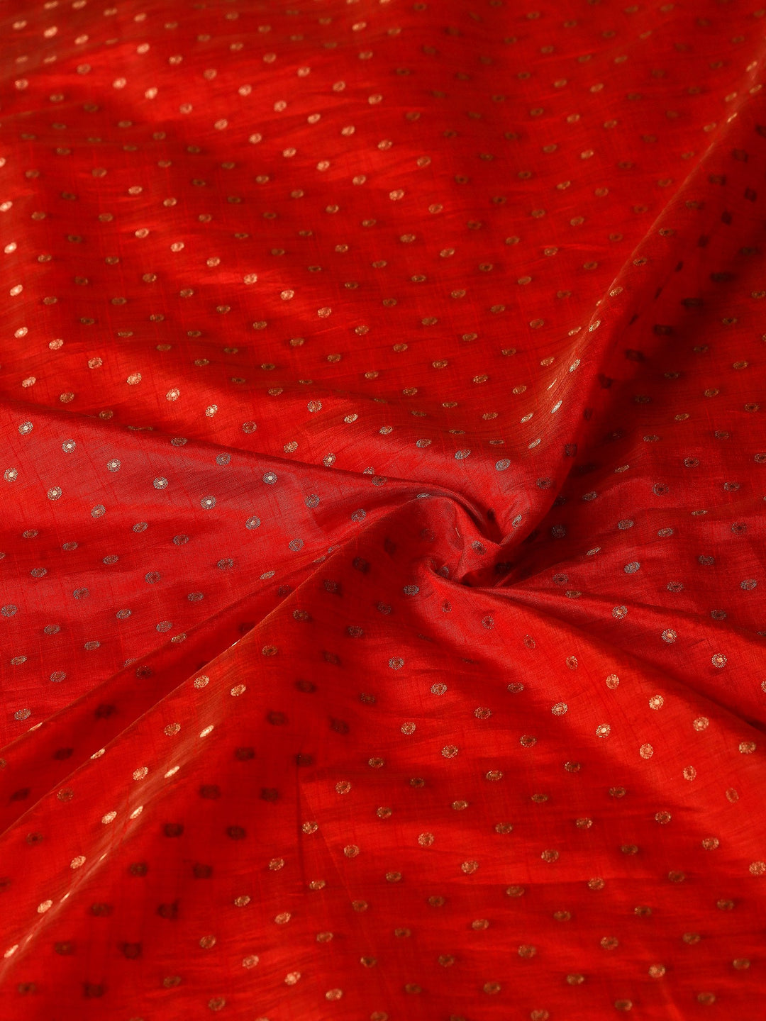 Red Zari Booti Art Silk Saree