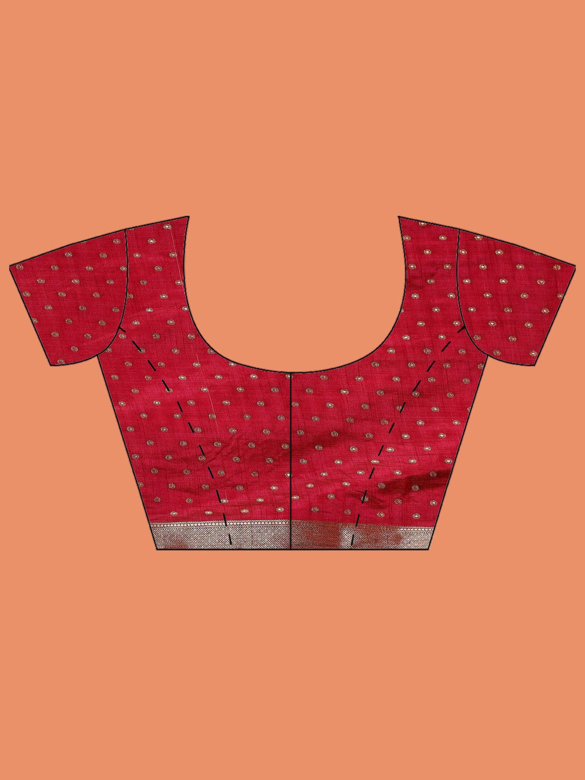 Wine Zari Booti Art Silk Saree