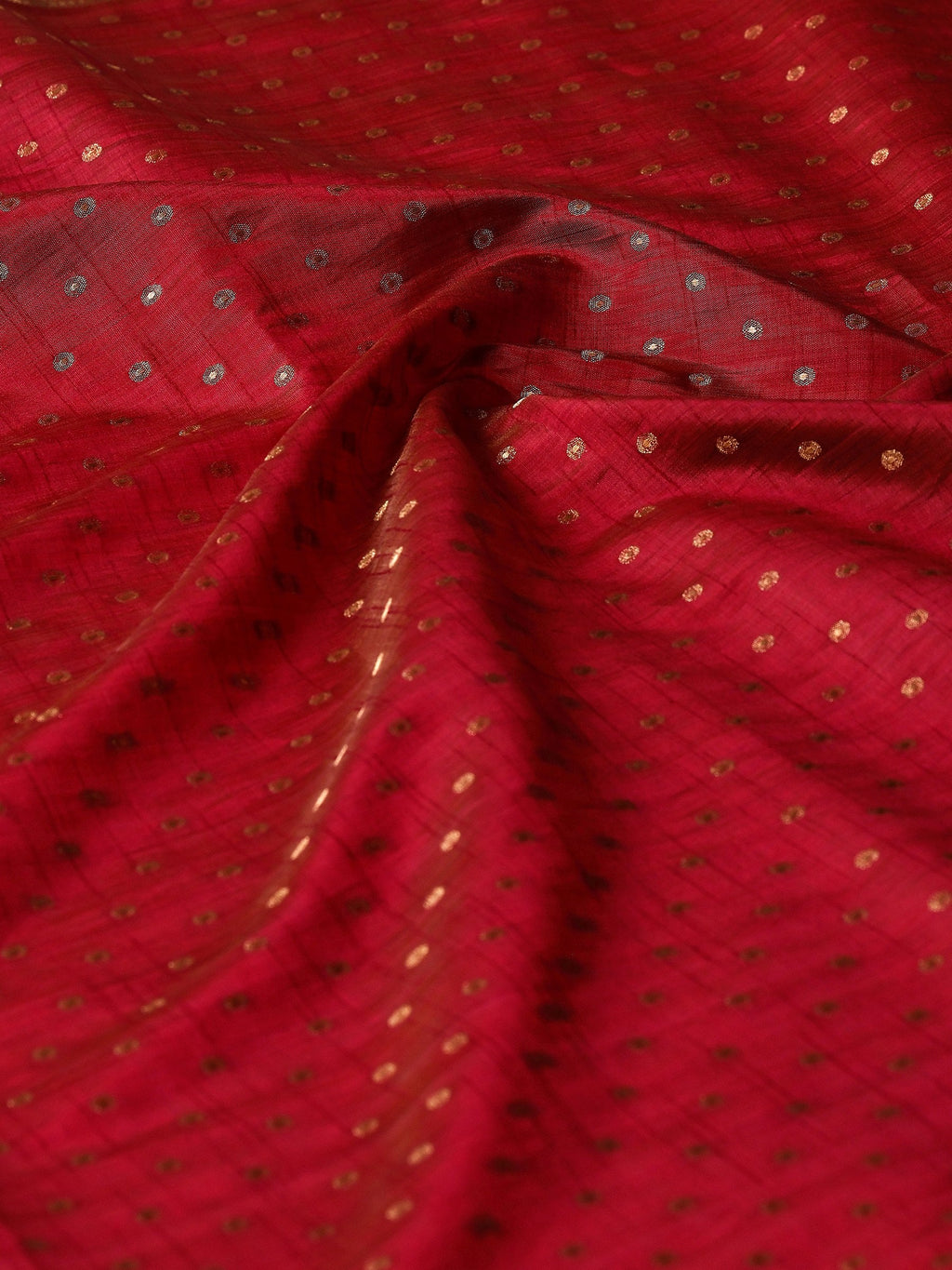 Wine Zari Booti Art Silk Saree