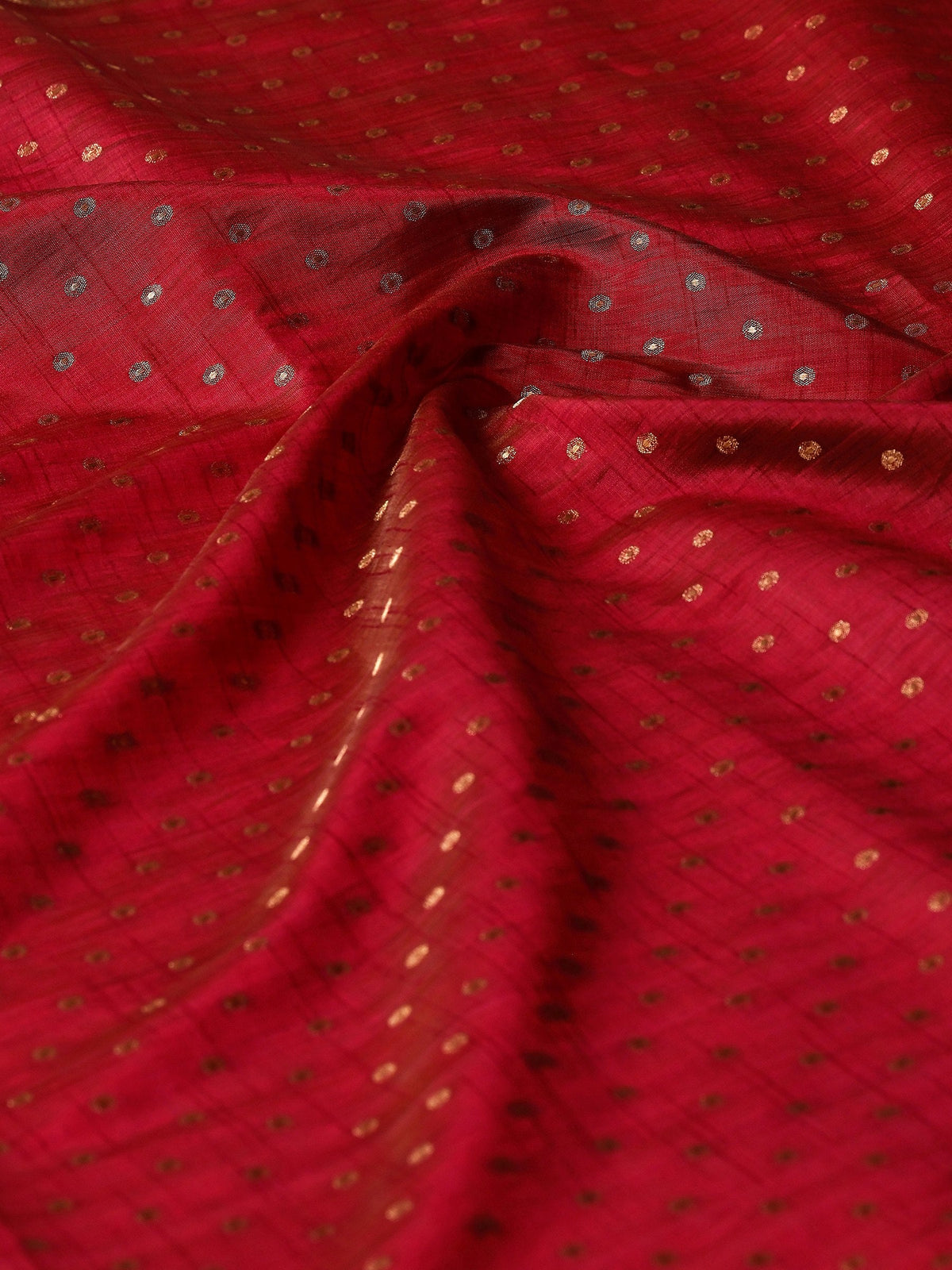 Wine Zari Booti Art Silk Saree