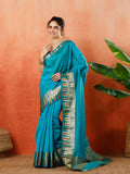 Firozee Zari Work Art Silk Saree