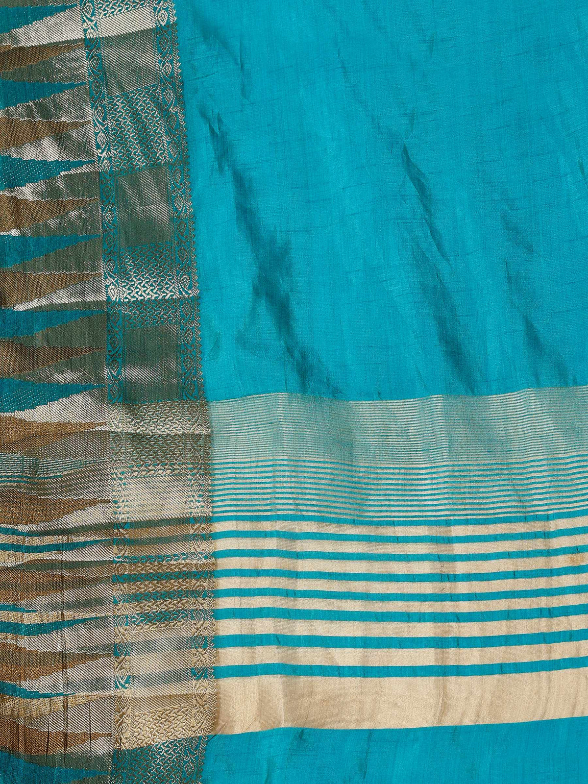 Firozee Zari Work Art Silk Saree