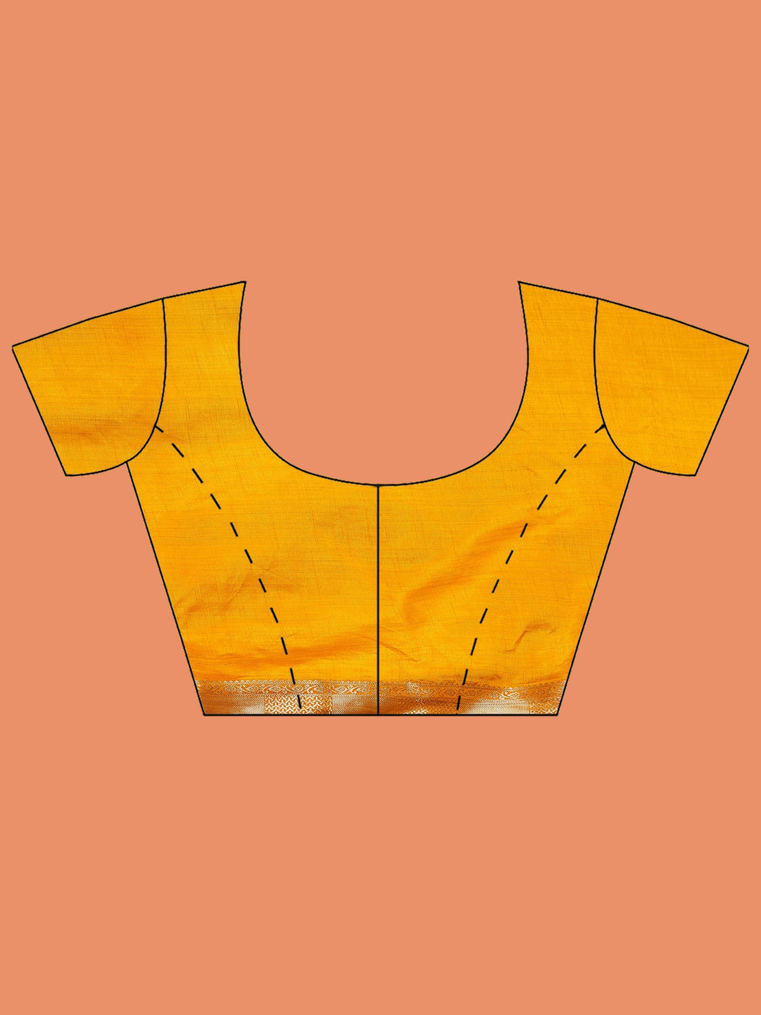 Mustard Zari Work Art Silk Saree