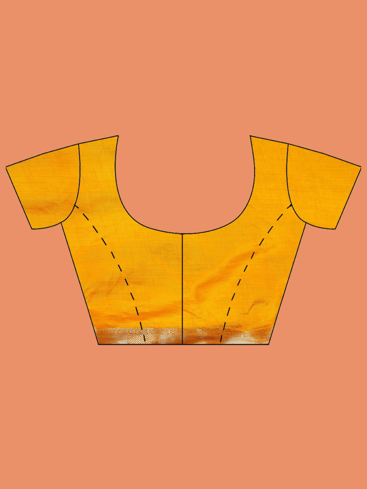 Mustard Zari Work Art Silk Saree