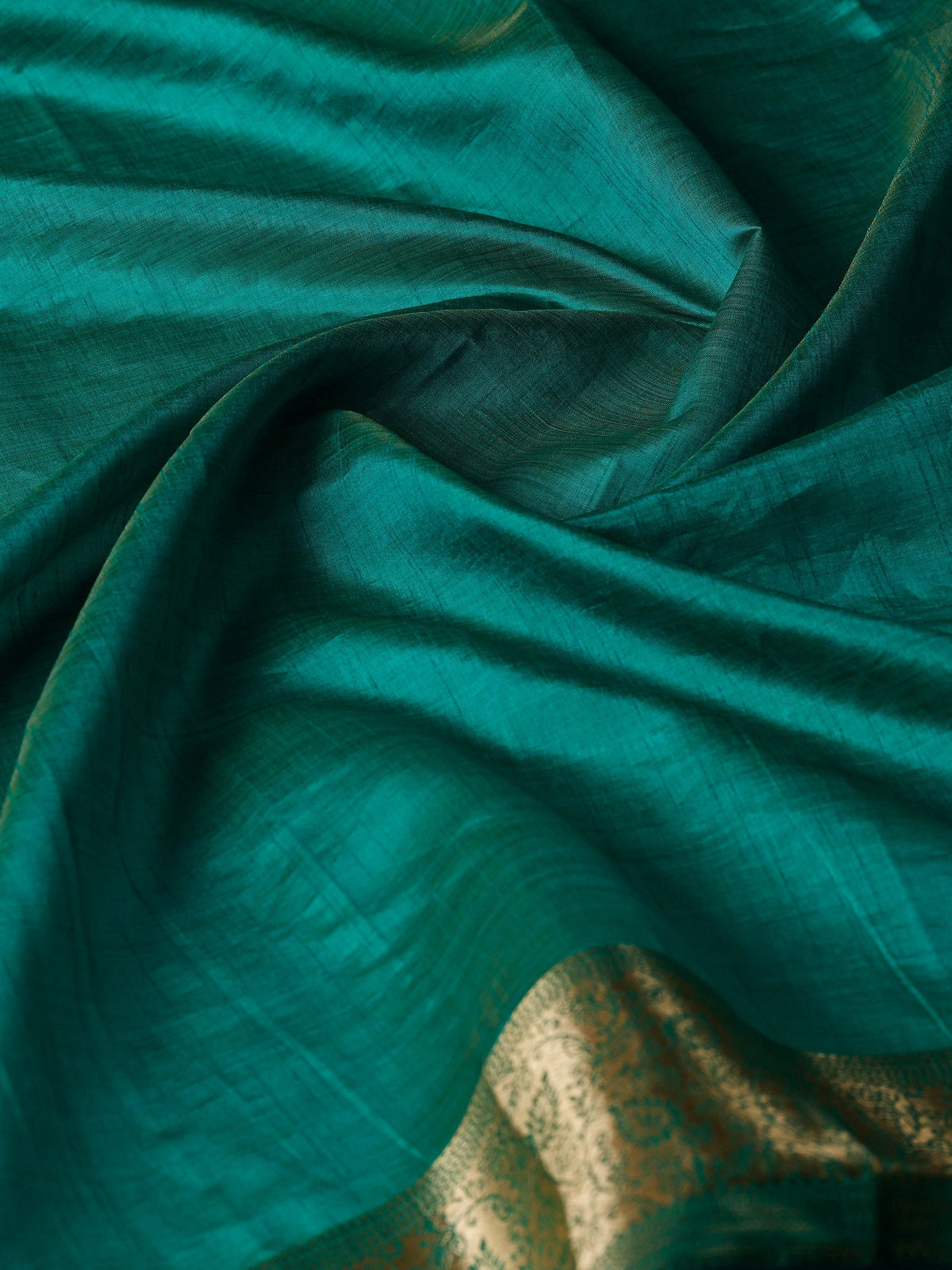 Green Zari Work Art Silk Saree