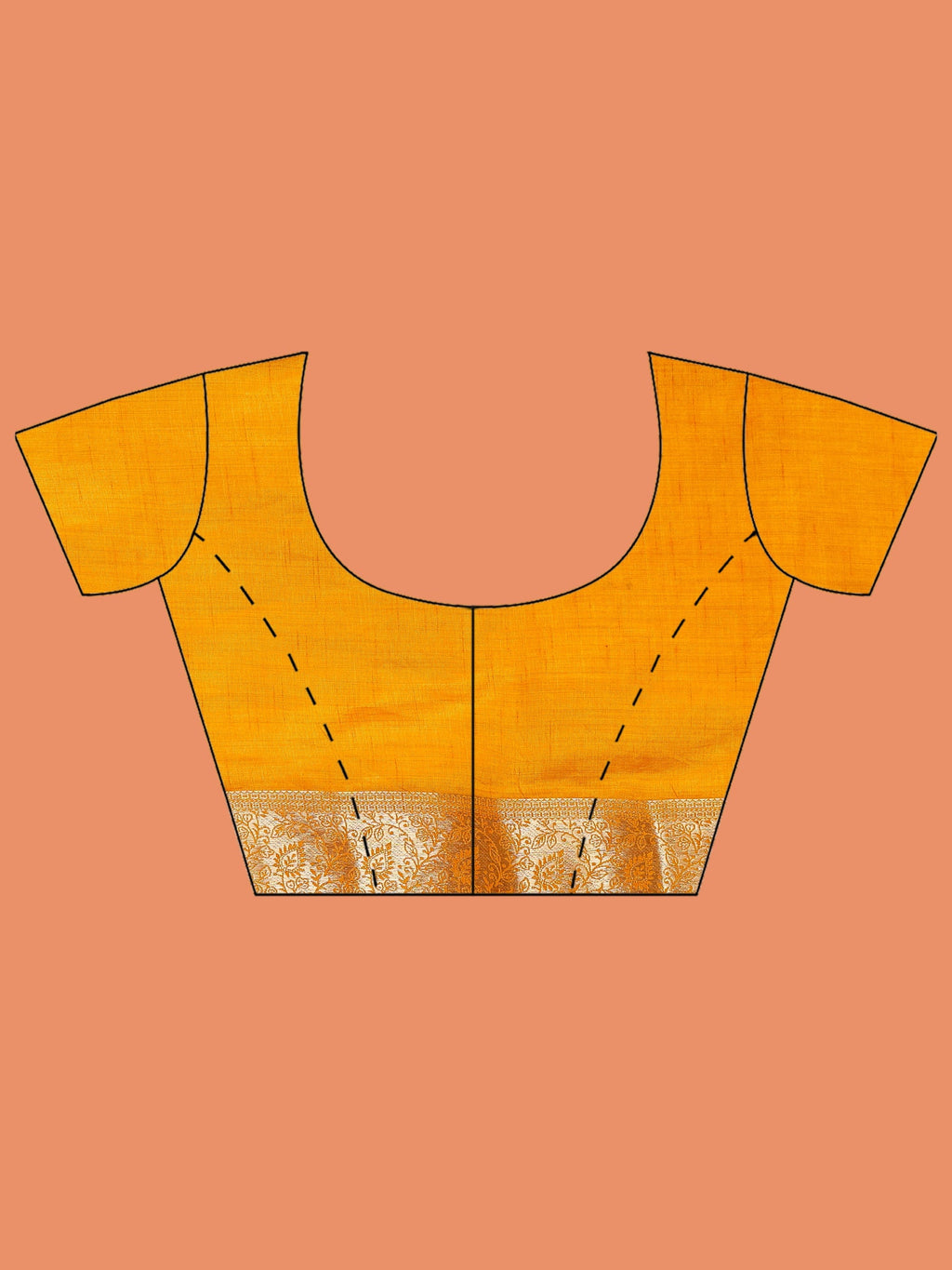 Mustard Zari Work Art Silk Saree