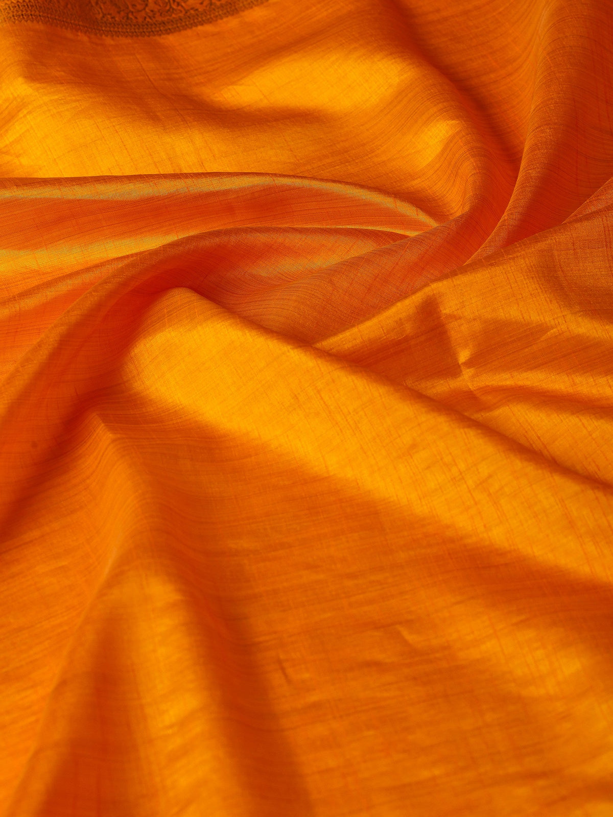 Mustard Zari Work Art Silk Saree