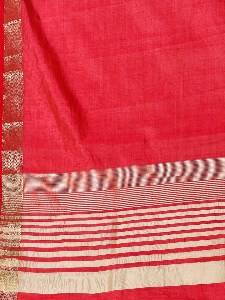 Pink Zari Work Art Silk Saree