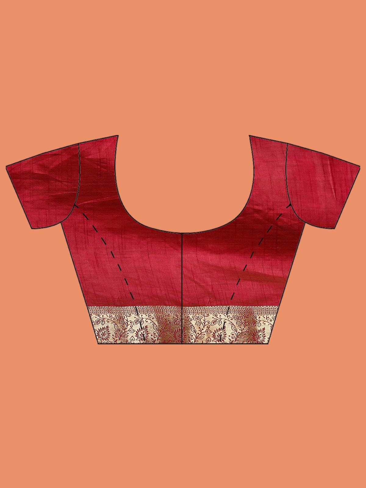 Wine Zari Work Art Silk Saree