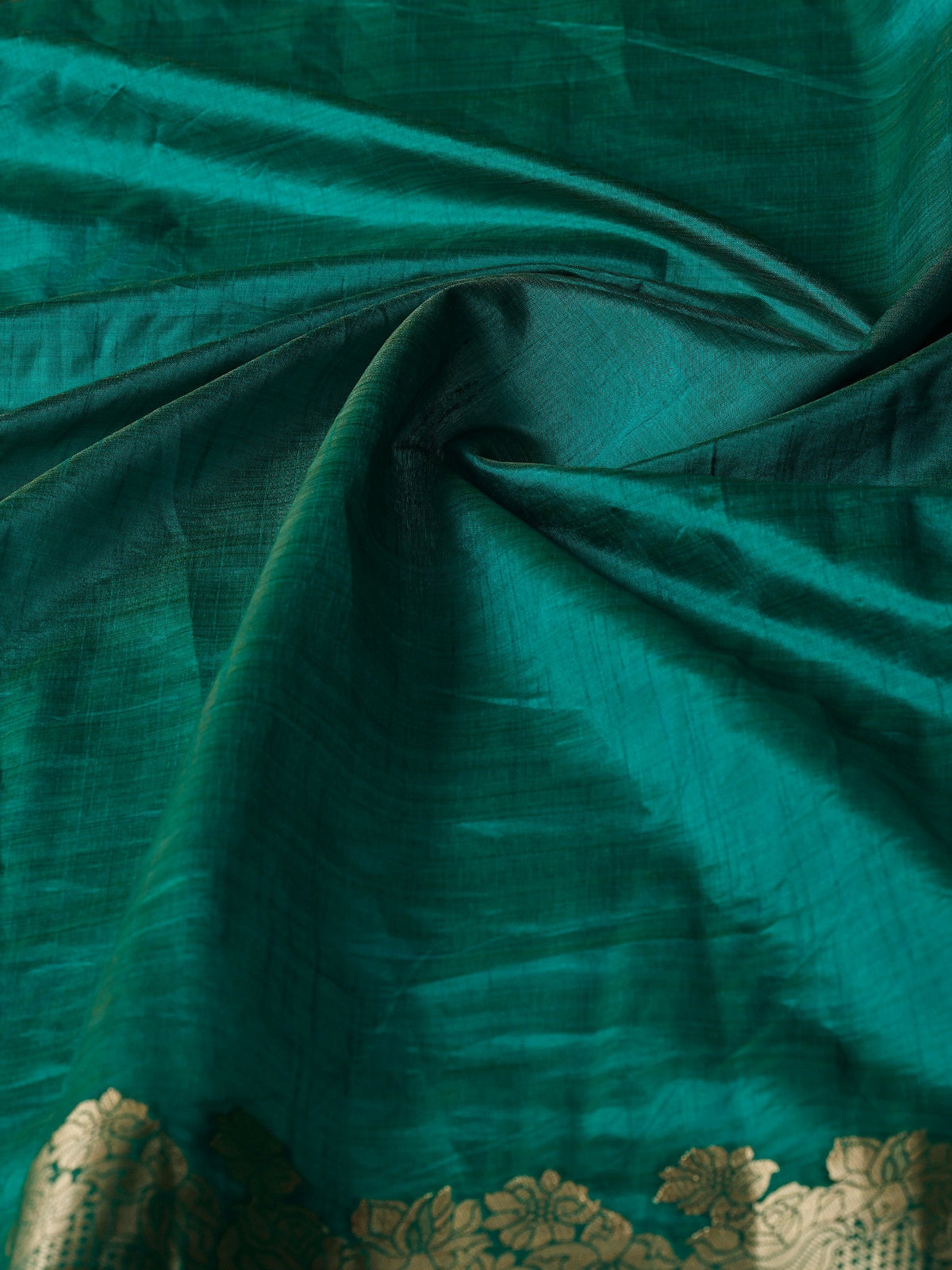 Green Zari Work Art Silk Saree