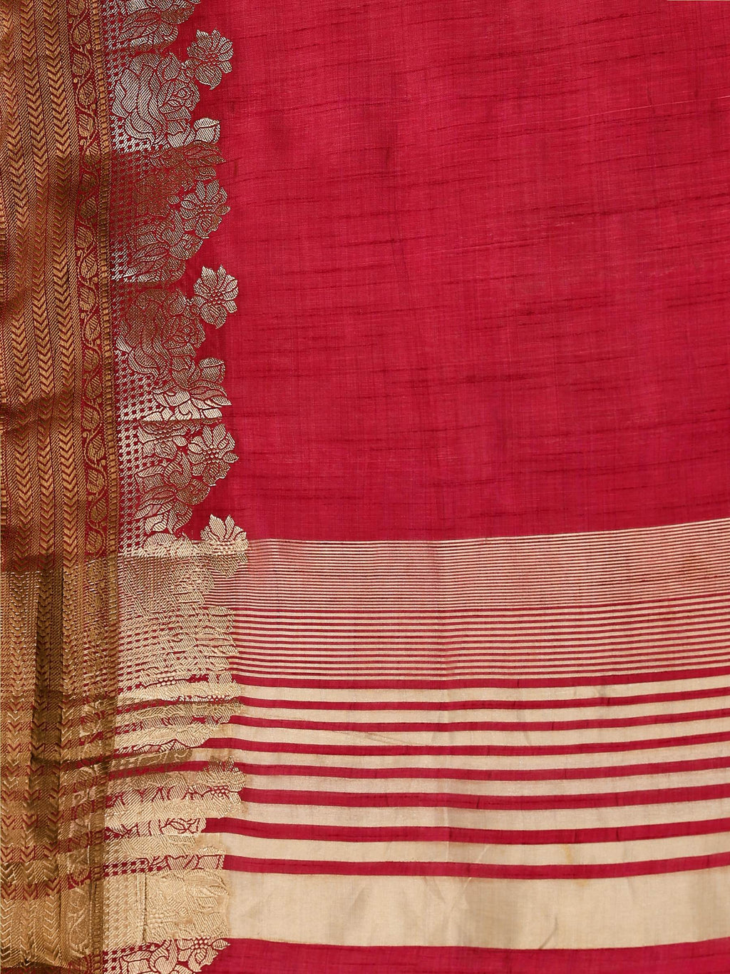 Wine Zari Work Art Silk Saree