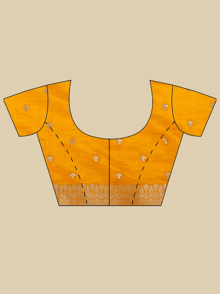 Mustard Woven Design Art Silk Saree