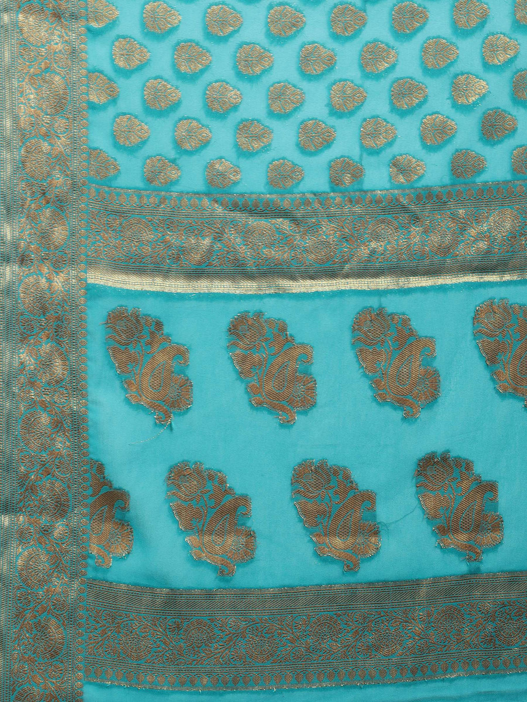 Firozee Embroidered Georgette Saree