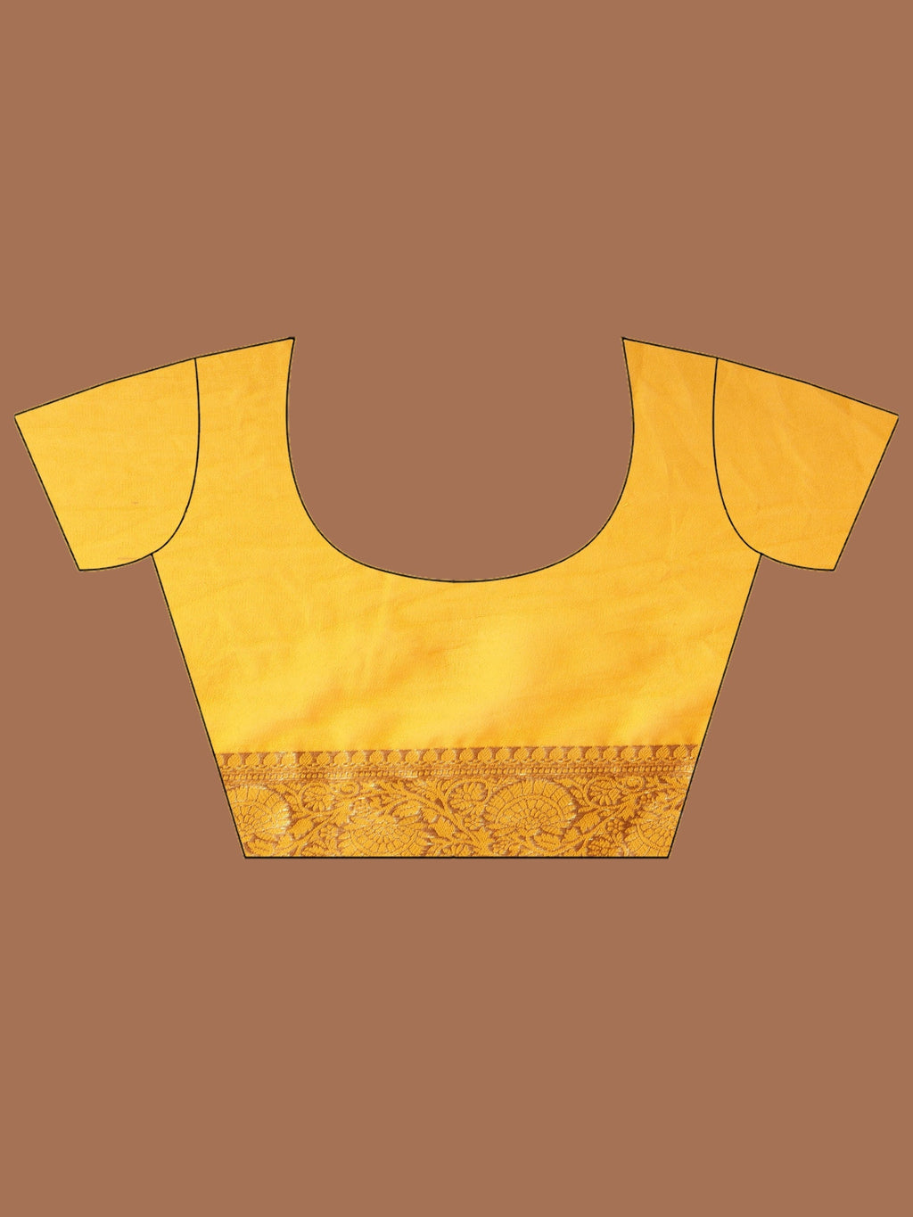 Mustard Embroidered Georgette Saree