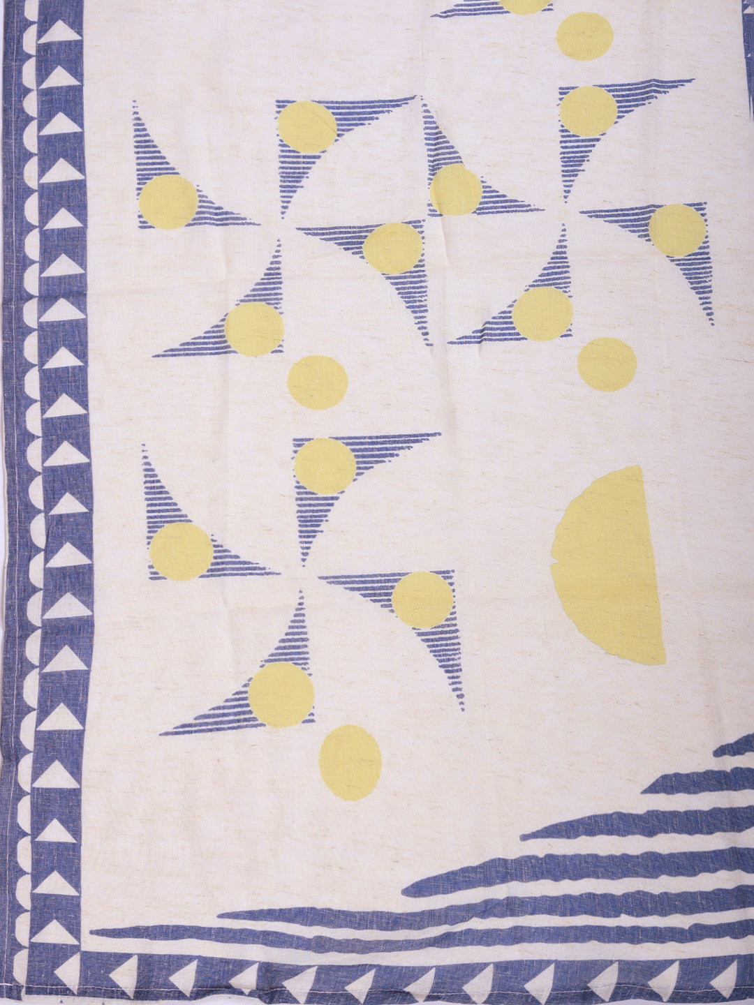 Off White Printed Cotton Blend Kurta With Pant & Dupatta