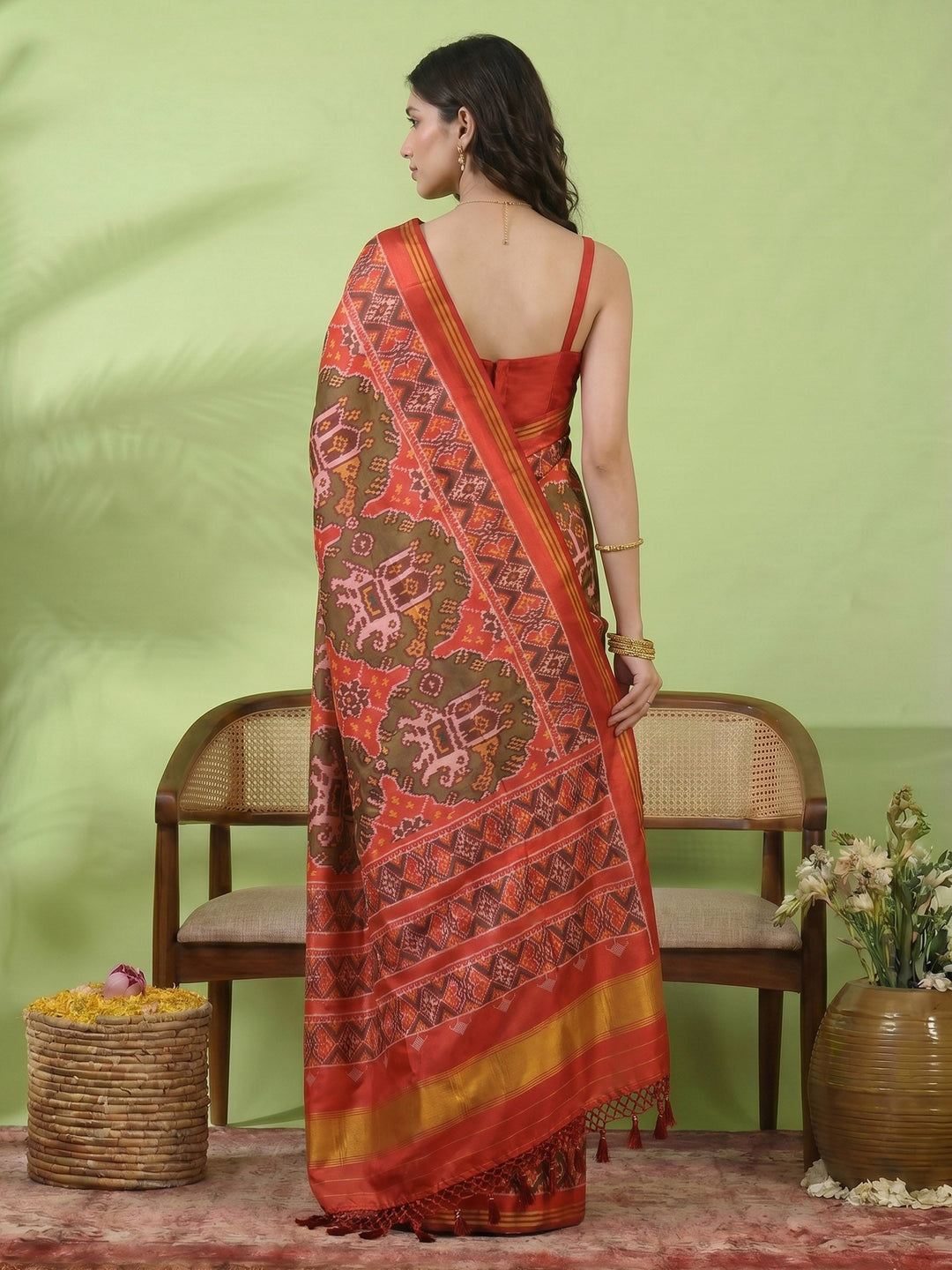 Patola Printed Art Silk Saree