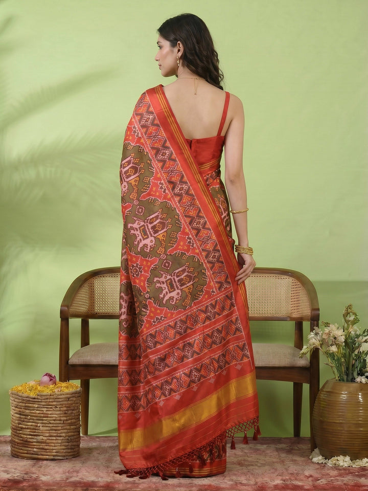 Patola Printed Art Silk Saree