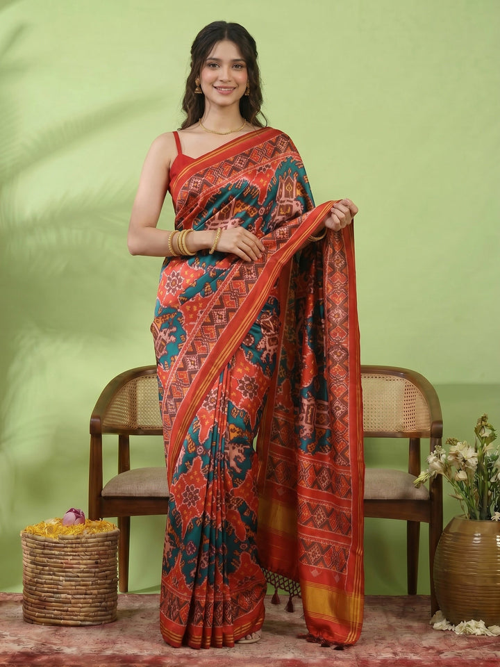 Patola Printed Art Silk Saree