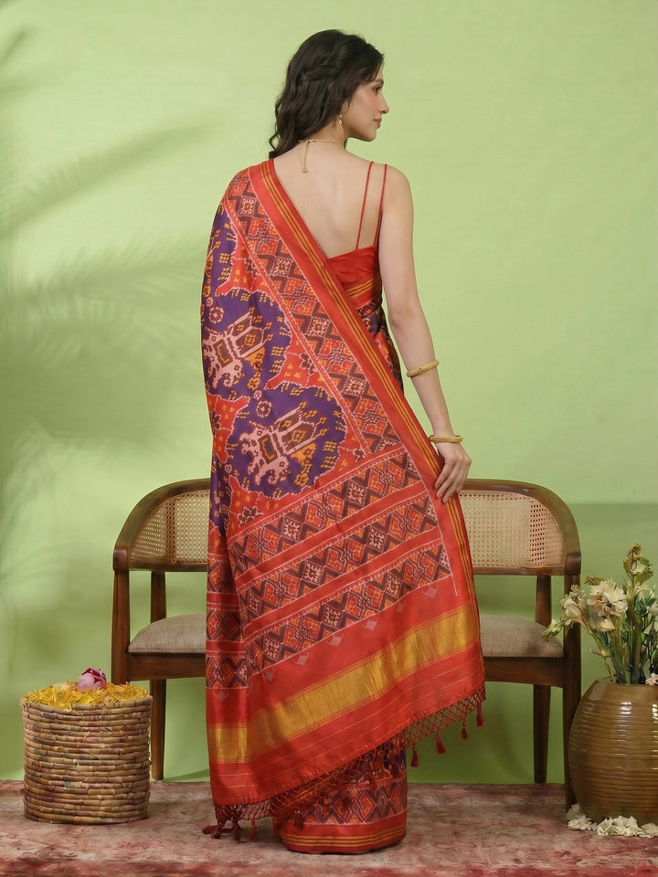Patola Printed Art Silk Saree