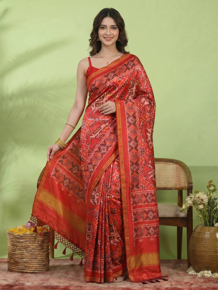 Patola Printed Art Silk Saree