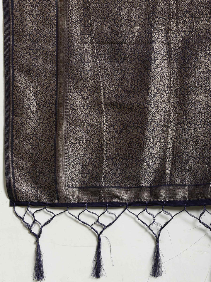 Zari Booti Woven  Crepe Saree