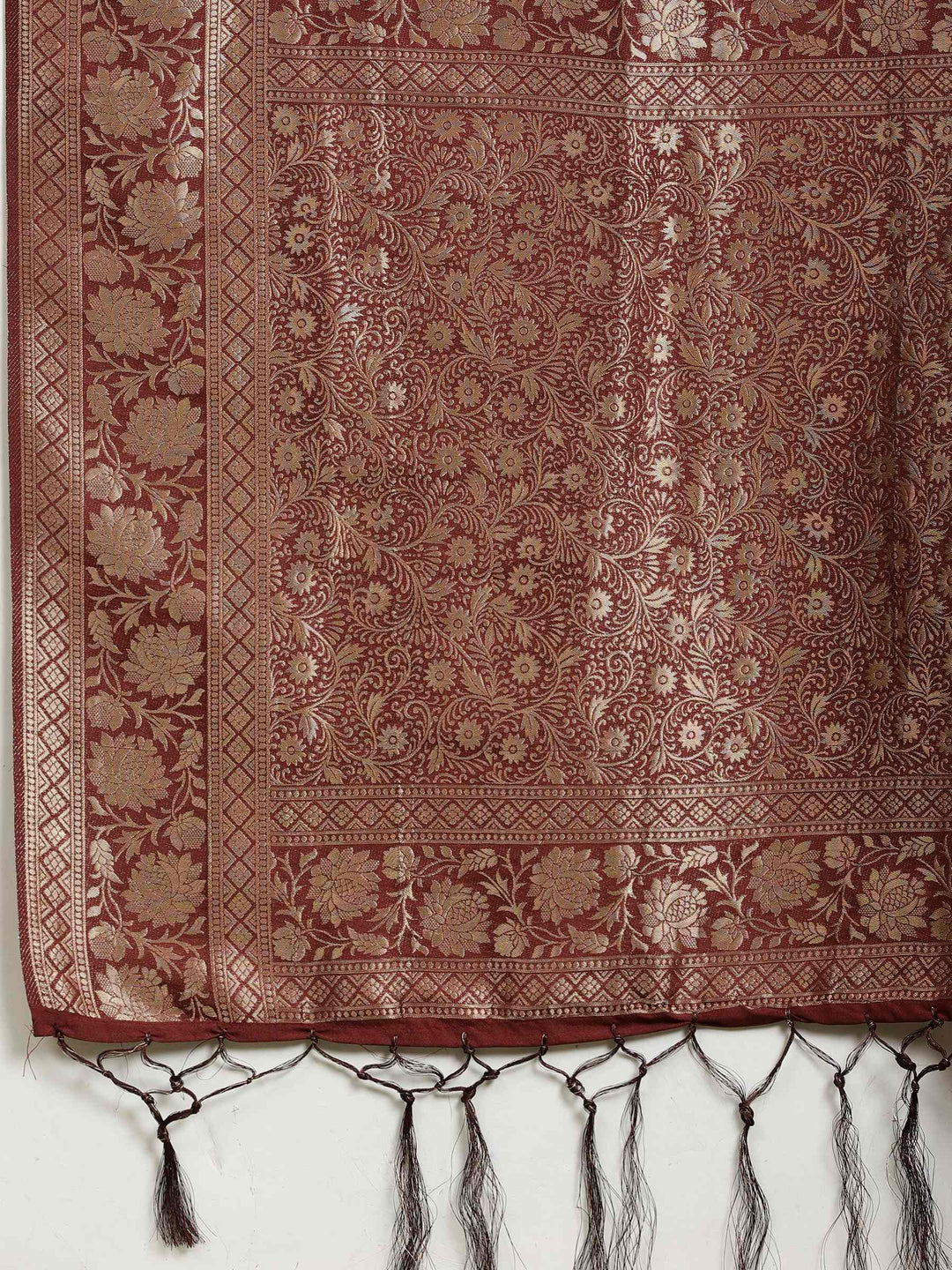 Zari Booti Woven  Crepe Saree