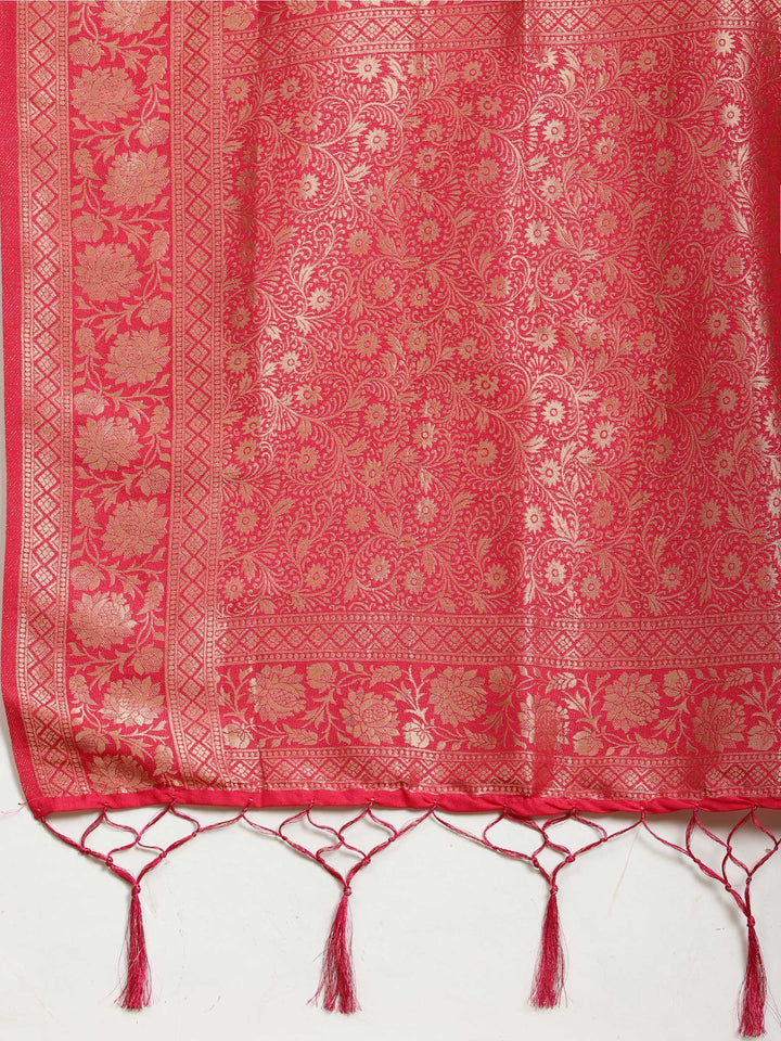 Zari Booti Woven  Crepe Saree