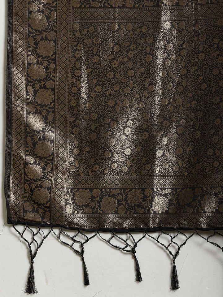 Zari Booti Woven  Crepe Saree