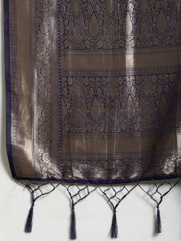 Zari Booti Woven  Crepe Saree