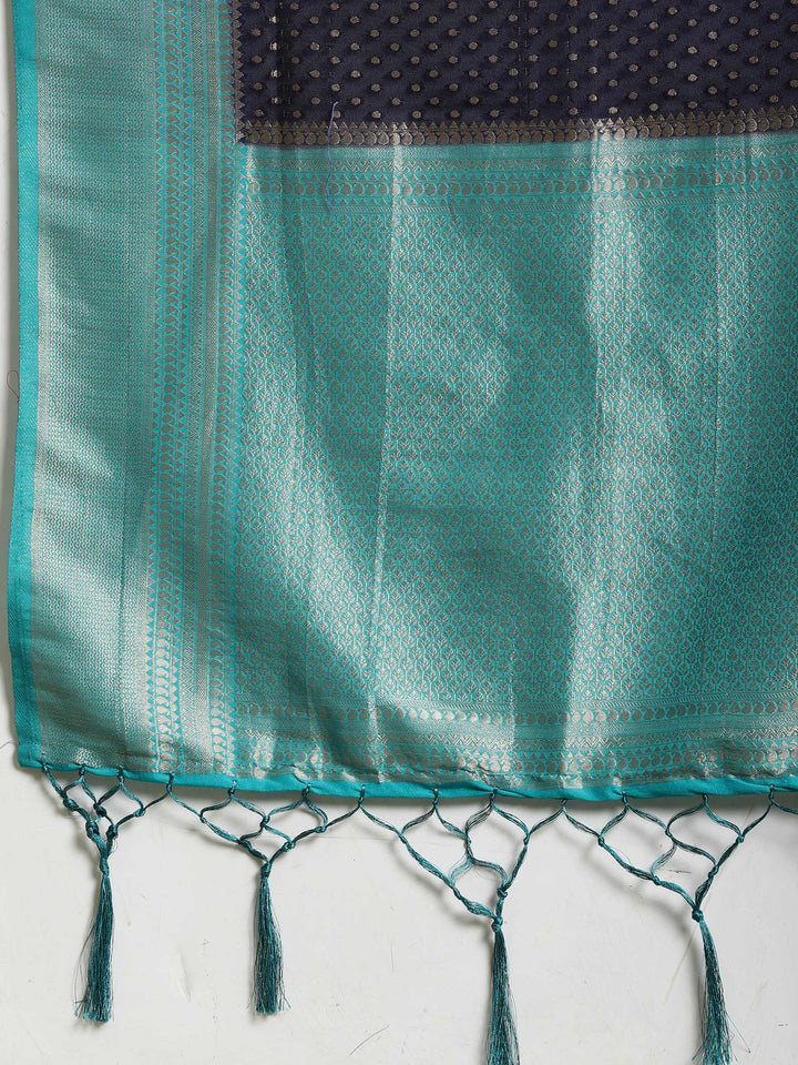 Zari Booti Woven  Crepe Saree