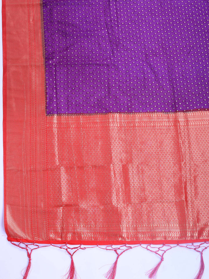 Zari Booti Woven  Crepe Saree