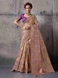 Lavender Art Silk Woven Saree