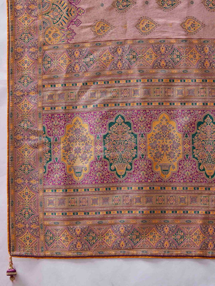 Lavender Art Silk Woven Saree