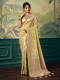 Pista-Green Banarasi Silk Woven Saree