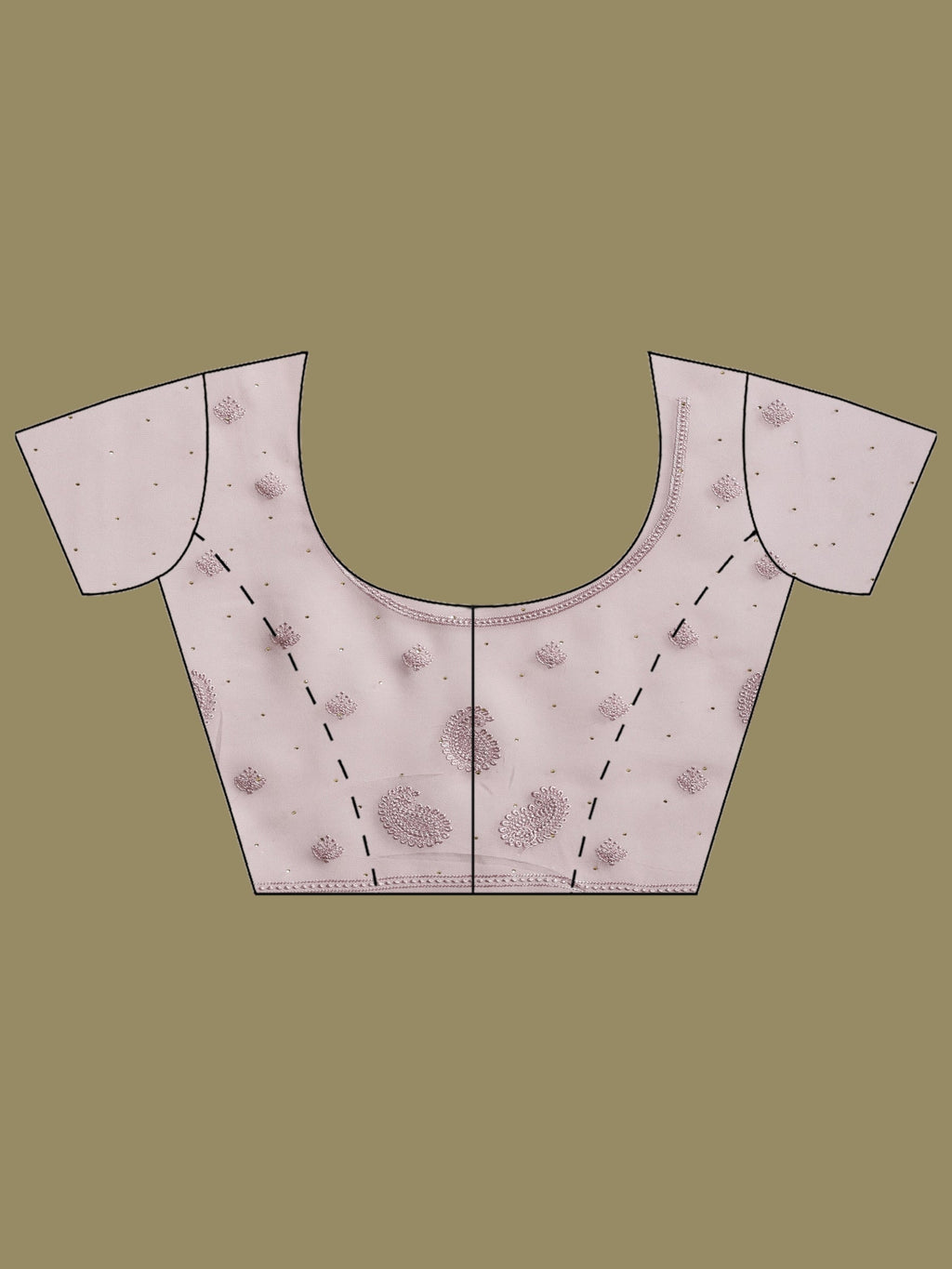 Lavender Embroidered Georgette Saree